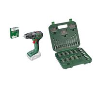 Bosch Cordless Hammer Drill UniversalImpact 18V-60 (Without Battery, 18 Volt System, in Carton Packaging) + Bosch Starter Set, 136 pcs (309 x 291 mm, Accessory Screwdriver, drill) - Amazon Edition