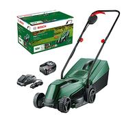 Bosch Cordless Lawnmower EasyMower 18V-32-150 (Up to 100 m2 with a 3.0 Ah Battery; 18 Volt System; Cutting Width: 32 cm; with Charger and 3.0 Ah Battery)