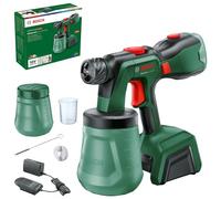 Bosch Cordless Paint Sprayer AdvancedSpray 18V-500 (for Dispersion/Latex Paint, Varnish and Varnish; 3 m²/min; 2 x 1200 ml Container; 4 Ah Battery and Charger)