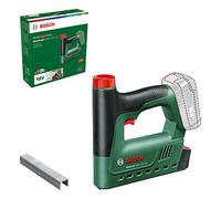 Bosch Cordless Stapler/Staple Gun UniversalTacker 18V-14 (Stapling in Soft and Hard Wood; for Staples and Nails; Bottom Fire; 18 Volt System; 1000 Fine Wire Staples; Without Battery)