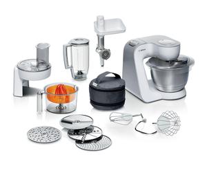 Bosch CreationLine Stand Mixer, 7 in 1 Functions, MUM58259GB, White/Silver