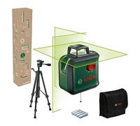Bosch cross line laser AdvancedLevel 360 with premium tripod (3 laser lines incl. 360° for alignment throughout the entire room, in E-Commerce cardboard box)