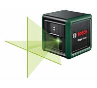 Bosch Cross line Laser Quigo Green with Universal clamp MM 2 (Green Laser for Better Visibility, housing Made of Recycled Plastic, in E-Commerce Cardboard Box)
