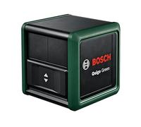 Bosch cross line laser Quigo Green with universal clamp MM 2 (green laser for better visibility, housing made of recycled plastic)