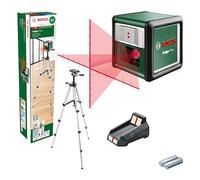 Bosch Cross line Laser Quigo Plus with Tripod (Easy Alignment at Equal and Variable Distances Thanks to Markings on The Laser line, in Cardboard Box)