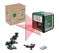 Bosch Cross line Laser Quigo with Universal clamp MM 2 (Easy and Precise Alignment with Flexible Positioning of The Tool Thanks to The Universal clamp, in E-Commerce Cardboard Box)