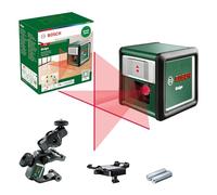 Bosch Cross line Laser Quigo with Universal clamp MM 2 (Easy and Precise Alignment with Flexible Positioning of The Tool Thanks to The Universal clamp), in Cardboard Box
