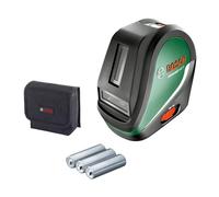 Bosch Cross line Laser UniversalLevel 3 (3 Laser Lines incl. Vertical line at 90° Angle for an Additional Laser Cross on the Ceiling and Bottom Plumb Point for Precise alignments)