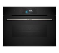 Bosch CSG7584B1 Series 8 47L Built-in compact oven with Steam Function Black - A+ Rated