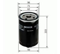 Bosch Cv Oil Filter HGV Diameter 93mm 0451104015