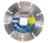 BOSCH DBX4541E 4-1/2 in. X-Lock Segmented Rim Diamond Blade Xtreme Compatible with 7/8 in. Arbor for Application in Reinforced Concrete, Brick, Stone