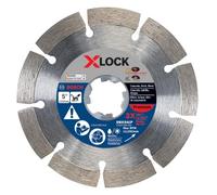 BOSCH DBX541P 5 In. X-LOCK Premium Segmented Rim Diamond Blade Compatible with 7/8 In. Arbor for Application in Concrete, Brick, Block