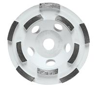 BOSCH DCDR0402 4 in. Double Row Segmented Hubbed Diamond Cup Wheel | Fast Material Removal | Concrete, Masonry | Angle Grinders