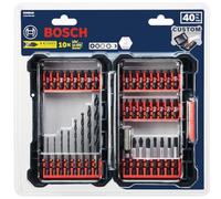 BOSCH DDMS40 40-Piece Assorted Impact Tough Drill Drive Custom Case System Set for Drilling and Driving Applications