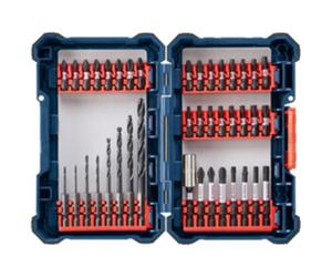 BOSCH DDMS40 40-Piece Assorted Impact Tough Drill Drive Custom Case System Set for Drilling and Driving Applications