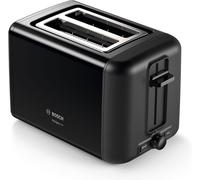 Bosch DesignLine 2-Slice Toaster, Stainless Steel, 970 W, Black - TAT3P423GB