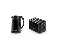 Bosch DesignLine Kettle & 2 Slice Toaster Set - Black Silver