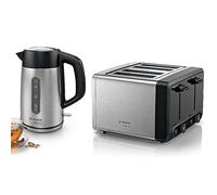 Bosch DesignLine Plus Kettle & 4 Slice Toaster Set - Steel Steel