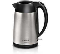 Bosch DesignLine TWK3P420GB Stainless Steel Cordless Kettle, 1.7 Litres, 3000W - Silver & Black