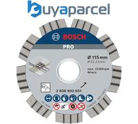 Bosch PRO Diamond Cutting Disc 115 mm Ø – 22.23 mm Bore for Concrete