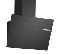 Bosch DWK65DK60B Angled Glass Chimney Hood Black glass