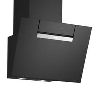 Bosch DWK67FN60B Angled Glass Chimney Hood Black glass