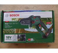Bosch Mini Chain Saw EasyChain 18V-15-7 (for Cutting Through Wood; 18 Volt System; Chain Speed: 6.95m/s; with 2.5Ah Battery and Charger)