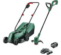 Bosch Rotary Push Lawnmower & Grass Trimmer Set 18V Lawncare Set