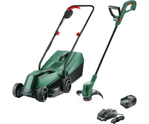Bosch EASYMOWER P4A 18v Cordless Rotary Lawnmower and Grass Trimmer Kit 1 x 4ah