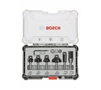 Bosch Edge Milling Cutter Set 8 mm Shank 6-Piece Robust Box