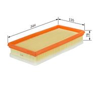 Bosch Air Filter S0172 - F 026 400 172 - 1K0129620E/1K0129620L - for VW SEAT SKODA AUDI