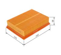 Bosch Air Filter - New - Fits BMW 5 Touring E39 & 3 E36 M54B22 M54B25 M54B30 M52B25