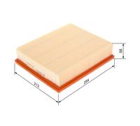Bosch S3698 Car Air Replacement Filter | Separates Particles from the Air Intake - Moisture-resistant plus High Tensile Strength