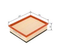 Bosch Engine Air Filter fits Fiat Multipla 2000-2010 1.9