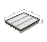 Air filter Filter Insert 1 457 433 580 BOSCH for HYUNDAI TERRACAN