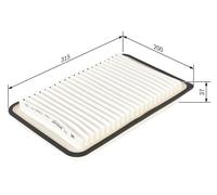 Bosch Engine Air Filter fits Mazda 2 2003-2015 1.3 1.5
