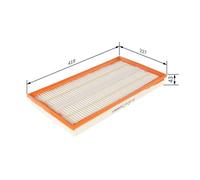 Air filter Filter Insert F 026 400 312 BOSCH for MERCEDES-BENZ VITO / MIXTO Van