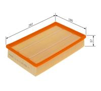 Air filter Filter Insert F 026 400 033 BOSCH for NISSAN NAVARA NP300