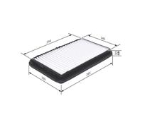 Bosch Air Filter F 026 400 001 - Filter Insert - Fits Suzuki Ignis I