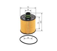 Oil filter Filter Insert F 026 407 108 BOSCH for FIAT ALFA ROMEO OPEL SUZUKI