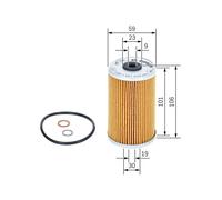 Bosch Engine Oil Filter fits Mercedes-Benz O 309 1968-1989