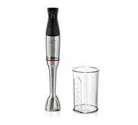 Bosch ErgoMaster 6 Series MSM6M810 Hand Blender, Stainless Steel Blender, Stainless Steel Blender, Wear-resistant Ceramic Coupler, Air Cooled, QuattroBlade, 1200W Mixing Bowl