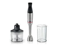 Bosch ErgoMaster 6 Series MSM6M830 Hand Blender with Stainless Steel Blades, Wear-resistant Ceramic Coupler, Air Cooled, 10 Year Motor, Universal Chopper, 1200 W, Stainless Steel