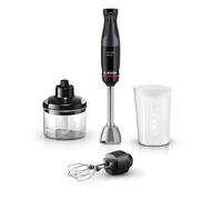 Bosch ErgoMaster Series 4 MSM4B624GB Pressure Controlled Speed 3 in 1 Hand Blender with Double Whisk, Mini Chopper and Beaker, Stainless Steel Blade, 1000 W Motor, Black