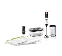 Bosch ErgoMixx Style MS6CM61V2 Hand Blender, Vacuum Function, Vacuum Pump, Vacuum Bag, 4-Blade Knife, 12 Levels, Turbo Function, 1000 W, Black/Anthracite