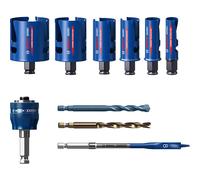 Bosch 6X Expert Construction Material Hole Saw Set (for Softwood, Chipboard, Ø 20-64 mm, Professional Accessory Rotary Drill/Drivers)