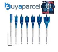 Bosch 7x EXPERT Self Cut Speed Spade Drill Bit Set (for Softwood, Particleboard, Ø 16-32 mm, Professional Accessory Rotary Drill/Drivers)