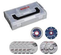 Bosch 9-Piece 76 mm Disc Set in Mini L-Boxx (for GWS-12V, Diameter 76 mm, Professional Accessories Angle Grinder)