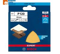 Bosch Expert C470 Delta Sanding Sheets 100G 93mm For Wood & Paint x5 Pcs