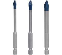Bosch EXPERT HardCeramic Tile Drill Bit Set 3piece Durable 2608900595